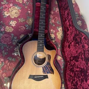 Acoustic-Electric Guitar with Case - Natural Wood Finish